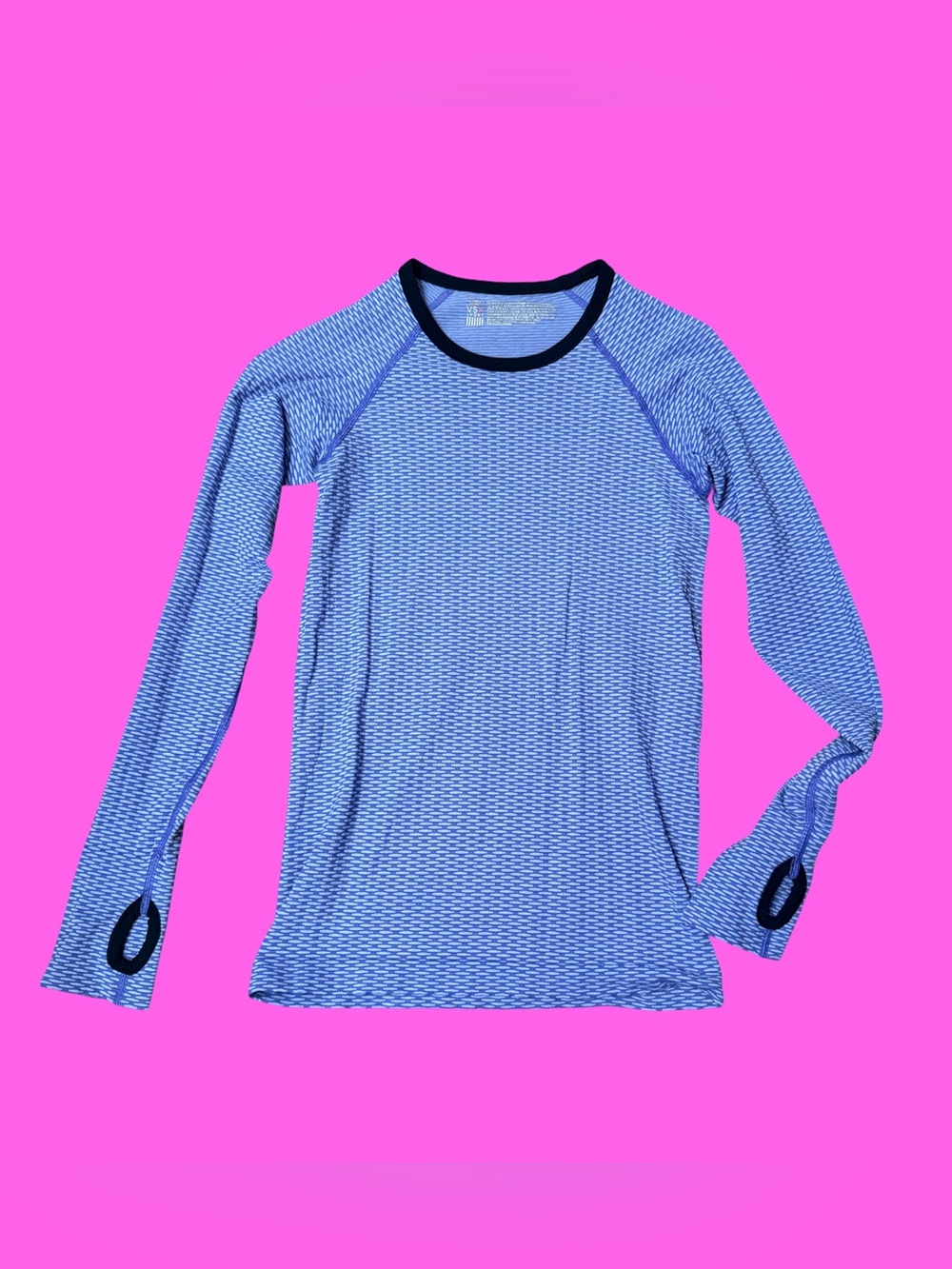 Victoria's Secret VSX Sport Lavender and Black Patterned Athletic Top